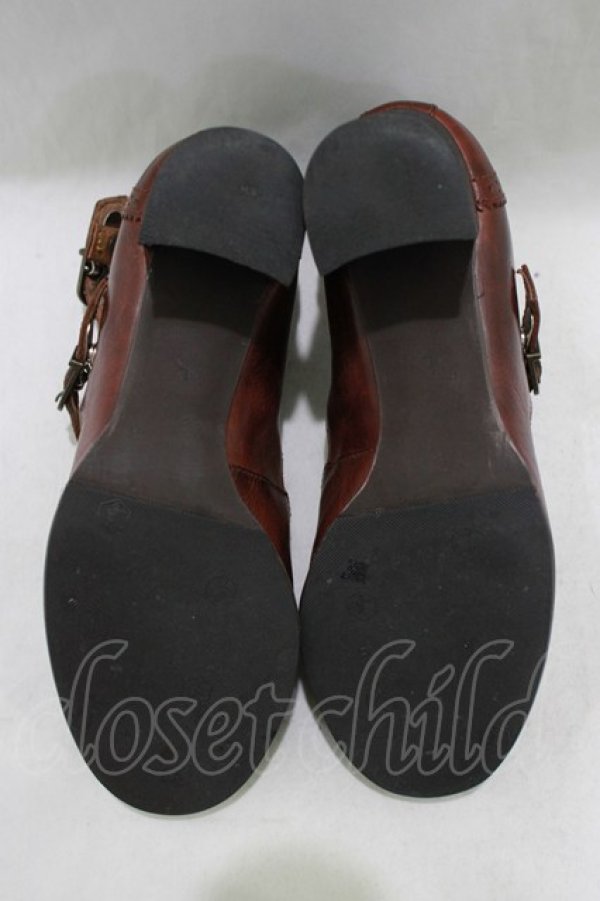 画像4: Jane Marple / トゥリボンのWストラップシューズ L ダークブラウン H-26-01-25-059-JM-SH-KB-ZH (4)