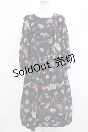 画像: Jane Marple Dans Le Salon / The good oldフリルヨークドレス  ネイビー H-26-01-25-006-JM-OP-KB-ZH