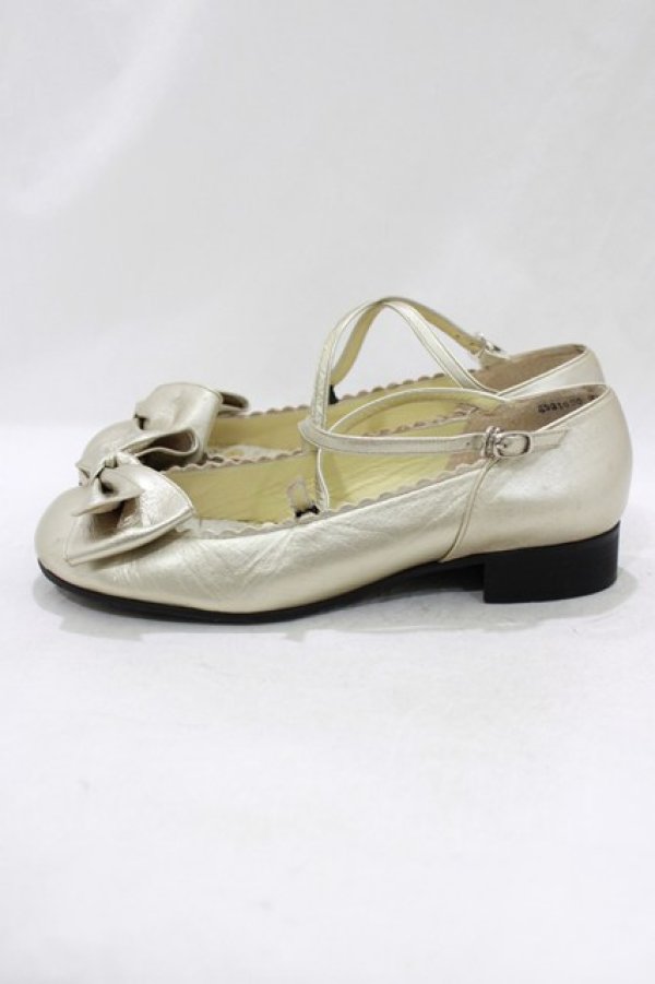 画像2: Shirley Temple / リボンストラップシューズ 24.5cm ゴールド H-26-01-25-060-ET-SH-KB-ZH (2)