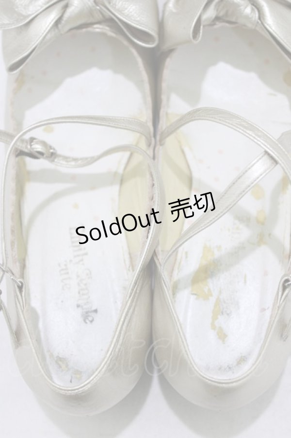 画像3: Shirley Temple / リボンストラップシューズ 24.5cm ゴールド H-26-01-25-060-ET-SH-KB-ZH (3)