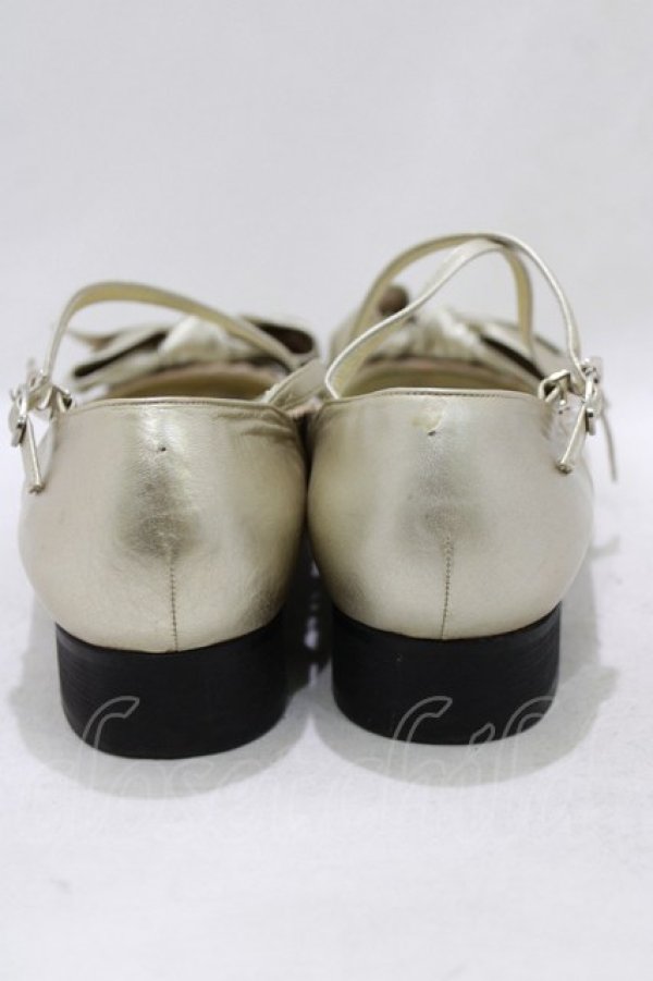 画像4: Shirley Temple / リボンストラップシューズ 24.5cm ゴールド H-26-01-25-060-ET-SH-KB-ZH (4)