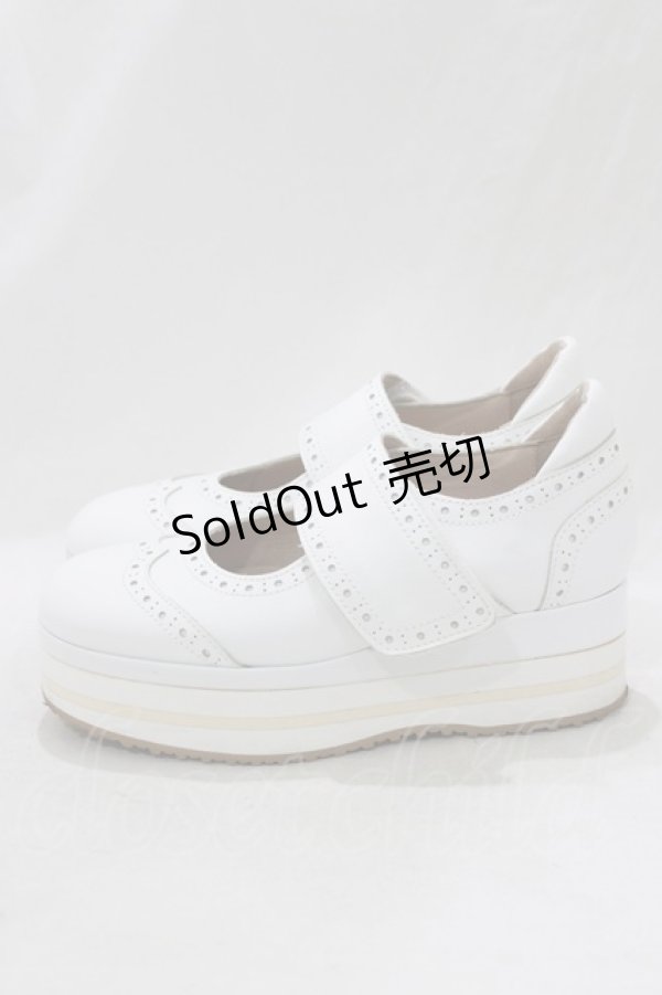 画像2: Jane Marple / ワイドストラップメリージェーン S ホワイト H-26-01-25-061-JM-SH-KB-ZH (2)