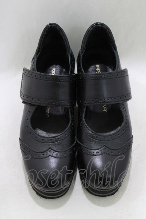 画像1: Jane Marple / ワイドストラップメリージェーン S ブラック H-26-01-25-063-JM-SH-KB-ZH (1)