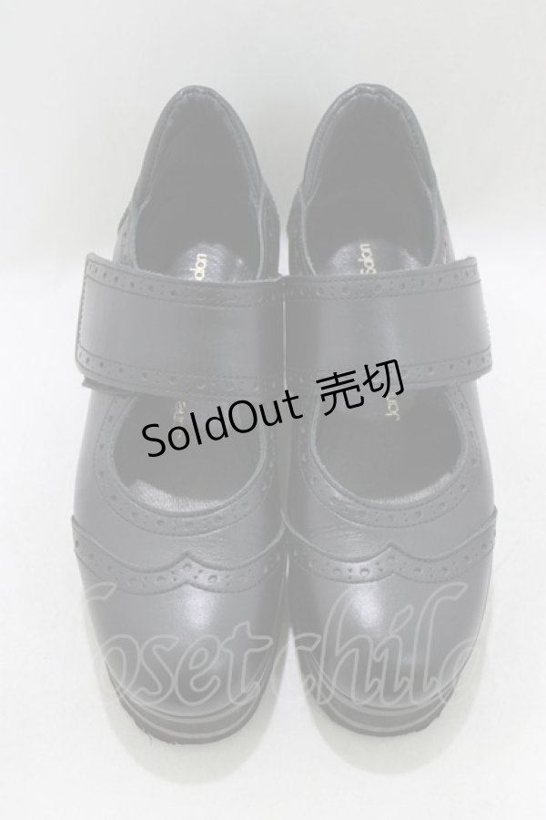 画像1: Jane Marple / ワイドストラップメリージェーン S ブラック H-26-01-25-063-JM-SH-KB-ZH (1)