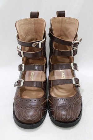 画像: Jane Marple / 4ストラップシューズ S ブラウン H-26-01-25-064-JM-SH-KB-ZH