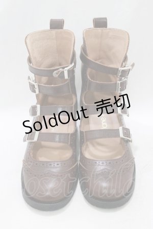 画像: Jane Marple / 4ストラップシューズ S ブラウン H-26-01-25-064-JM-SH-KB-ZH