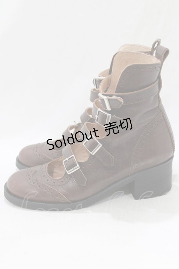 画像2: Jane Marple / 4ストラップシューズ S ブラウン H-26-01-25-064-JM-SH-KB-ZH (2)