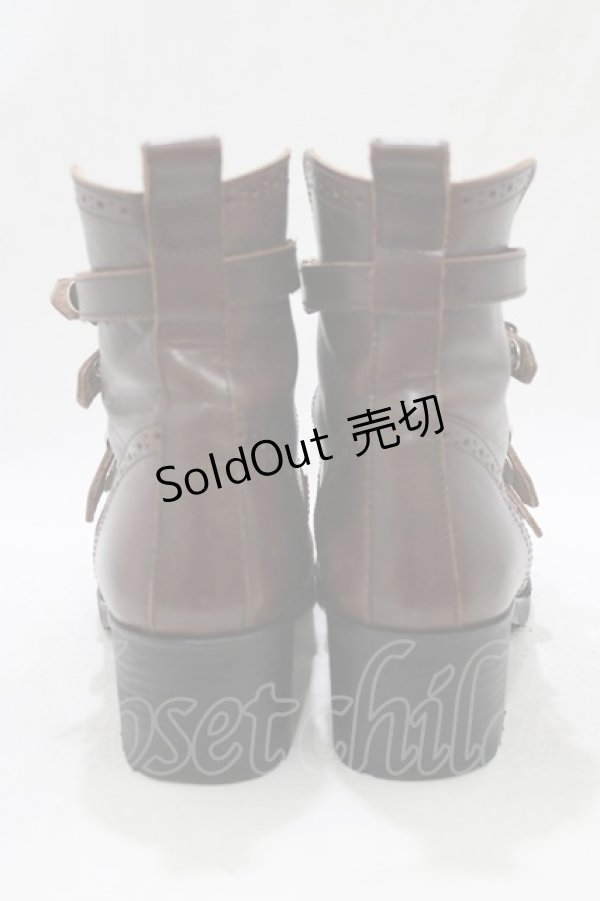 画像3: Jane Marple / 4ストラップシューズ S ブラウン H-26-01-25-064-JM-SH-KB-ZH (3)