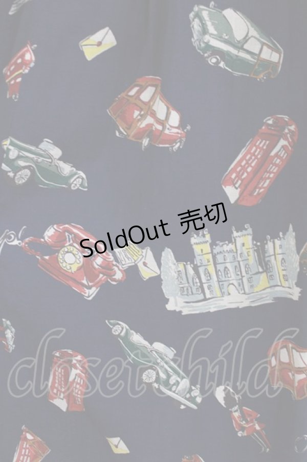 画像4: Jane Marple Dans Le Salon / The good oldフリルヨークドレス  ネイビー H-26-01-25-006-JM-OP-KB-ZH (4)