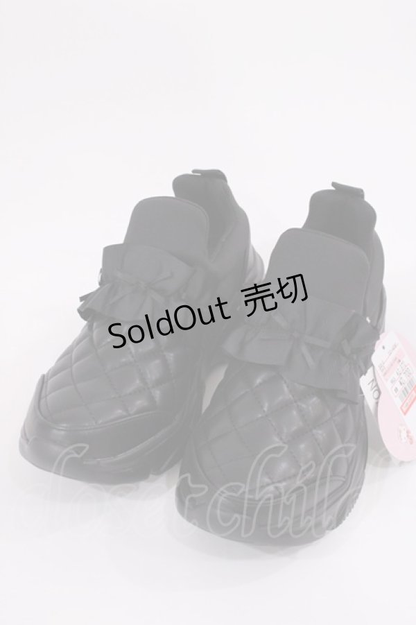 画像1: m petit by misako / サンリオキャラクターズコラボ クロミ スニーカー L ブラック H-26-01-25-2001-LO-SH-NS-ZH (1)