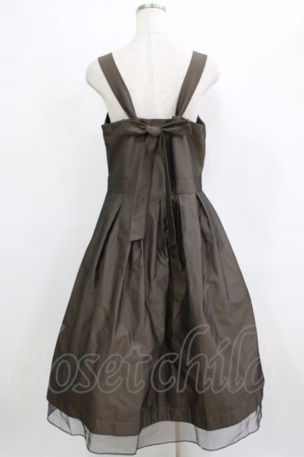 画像3: Jane Marple / Violin embroideryストラップドレス  ブロンズ H-26-01-25-001-JM-OP-KB-ZH (3)