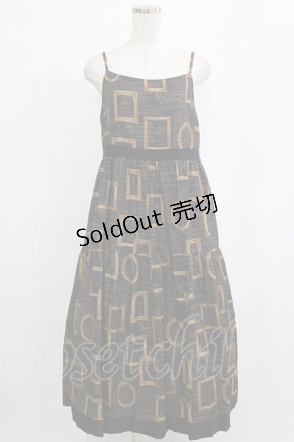 画像1: Jane Marple / Eternal Framesストラップドレス  チャコールグレー H-26-01-25-009-JM-OP-KB-ZH (1)