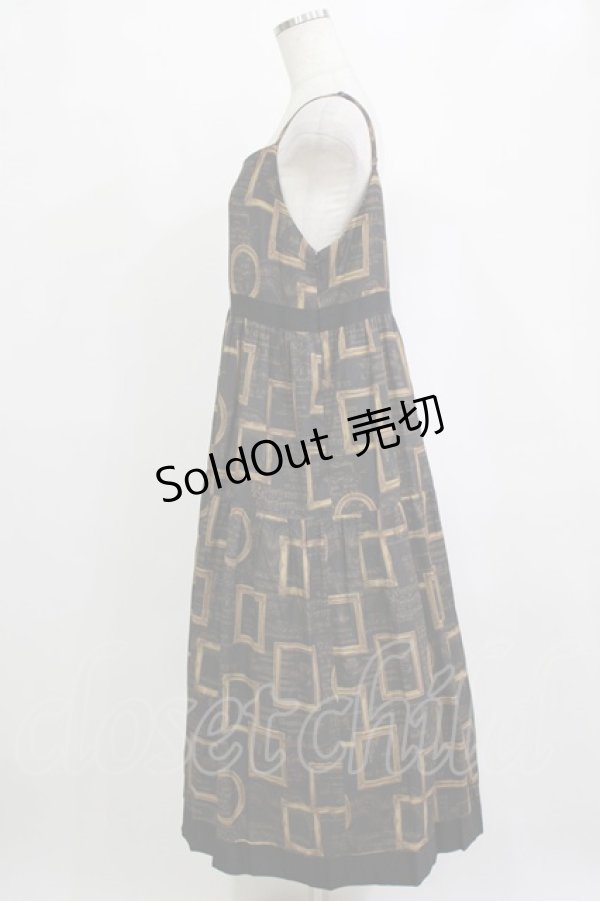 画像2: Jane Marple / Eternal Framesストラップドレス  チャコールグレー H-26-01-25-009-JM-OP-KB-ZH (2)