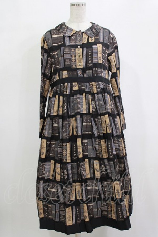 画像1: Jane Marple / Agatha’s libraryブックワームドレス  チャコールグレー H-26-01-25-010-JM-OP-KB-ZH (1)