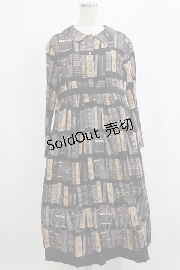 画像1: Jane Marple / Agatha’s libraryブックワームドレス  チャコールグレー H-26-01-25-010-JM-OP-KB-ZH (1)