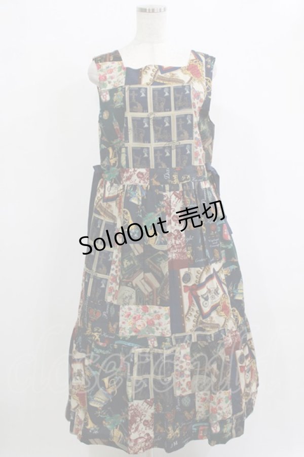 画像1: Jane Marple / All You Need Is Loveタブリエドレス  ネイビー H-26-01-25-011-JM-OP-KB-ZH (1)