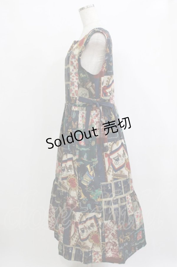 画像2: Jane Marple / All You Need Is Loveタブリエドレス  ネイビー H-26-01-25-011-JM-OP-KB-ZH (2)