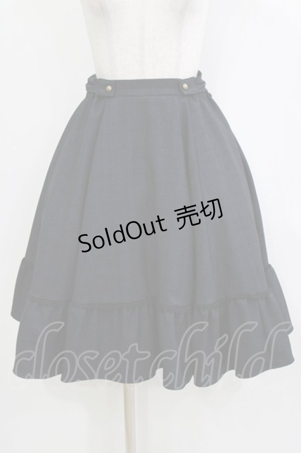 画像1: MIHO MATSUDA / チェックフリルスカート  グレー H-26-01-25-014-GO-SK-KB-ZH (1)