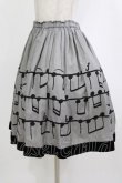 画像2: Jane Marple / Musical Noteギャザースカート M グレー H-26-01-25-015-JM-SK-KB-ZH (2)