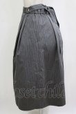 画像2: Jane Marple / British stripe tea house skirt  gray-stripe H-26-01-25-016-JM-SK-KB-ZH (2)