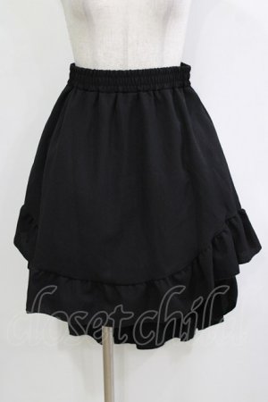 画像: MARBLE / 前ミニ後ひざ下スカート M-L 黒 H-26-01-25-017-GO-SK-KB-ZH