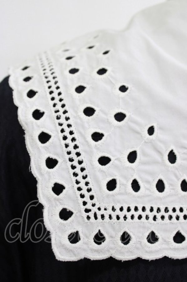 画像4: Jane Marple / Dobby cloth teardrop lace collar dress  ネイビー H-26-01-25-018-JM-OP-KB-ZH (4)