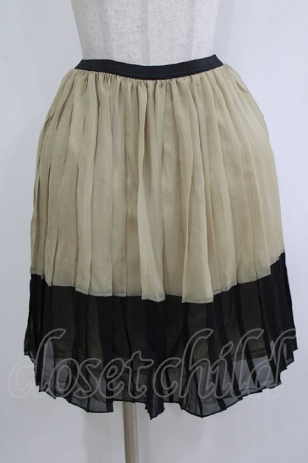 画像1: MARBLE / 配色ペチコート  ベージュカーキ H-26-01-25-019-GO-SK-KB-ZH (1)