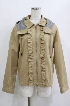 画像: Jane Marple / CORDURA twill hooded blouson  beige×monotone check H-26-01-25-021-JM-JA-KB-ZH
