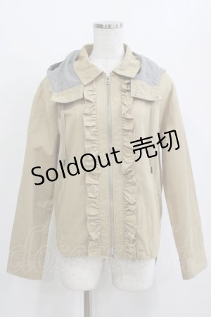 画像: Jane Marple / CORDURA twill hooded blouson  beige×monotone check H-26-01-25-021-JM-JA-KB-ZH