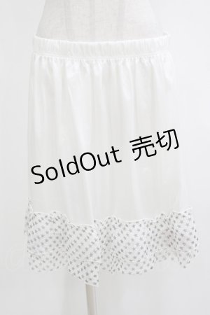 画像: MARBLE / スターフリルペチコート M-3L 白 H-26-01-25-022-GO-SK-KB-ZH