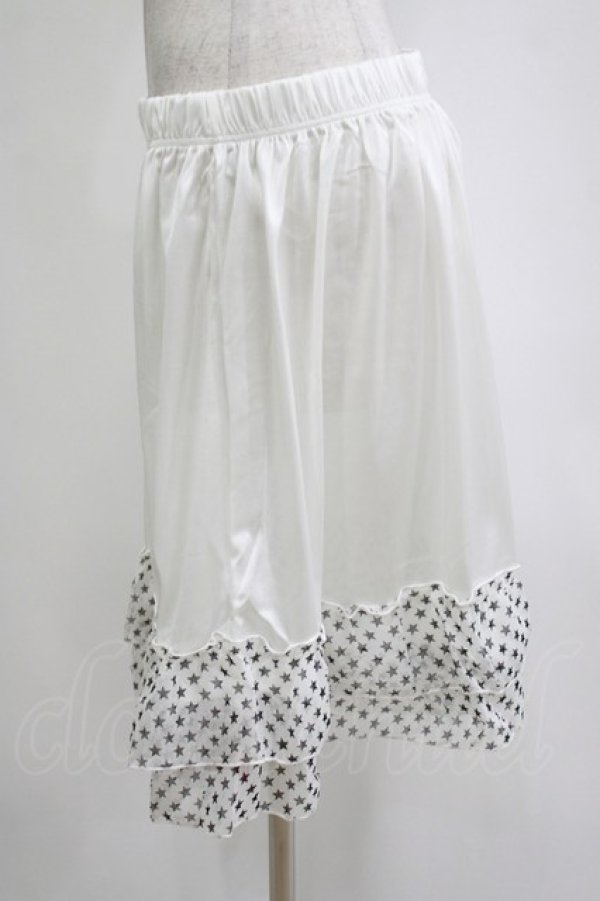 画像2: MARBLE / スターフリルペチコート M-3L 白 H-26-01-25-022-GO-SK-KB-ZH (2)