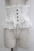 画像1: ATELIER PIERROT / Frill Short Corset コルセット  白 H-26-01-25-023-EL-TO-KB-ZH (1)
