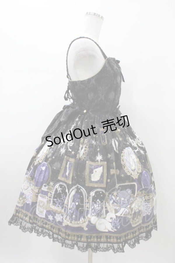 画像3: Angelic Pretty / メルカトル骨董品店編み上げジャンパースカートSet Free ブラック H-26-01-26-032-AP-OP-NS-ZH (3)