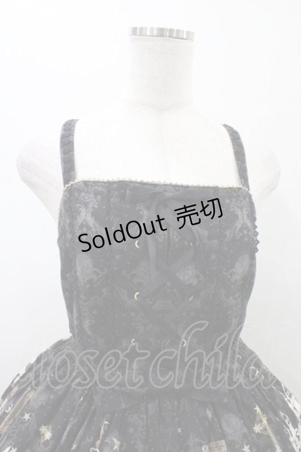 画像4: Angelic Pretty / メルカトル骨董品店編み上げジャンパースカートSet Free ブラック H-26-01-26-032-AP-OP-NS-ZH (4)