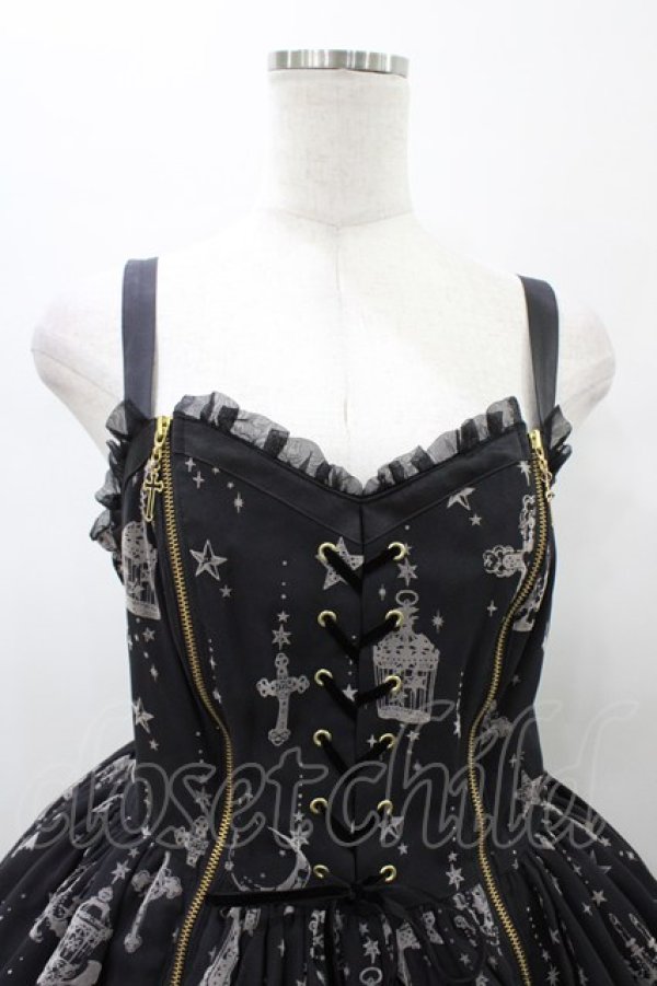 画像4: Angelic Pretty / Holy Lanternジャンパースカート Free ブラック H-26-01-26-033-AP-OP-NS-ZH (4)