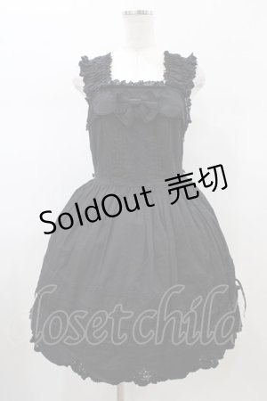 画像: BABY,THE STARS SHINE BRIGHT / リボンスカラップジャンパースカート Free ブラック H-26-01-26-035-BA-OP-NS-ZH