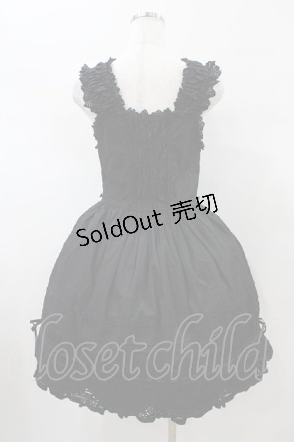 画像2: BABY,THE STARS SHINE BRIGHT / リボンスカラップジャンパースカート Free ブラック H-26-01-26-035-BA-OP-NS-ZH (2)