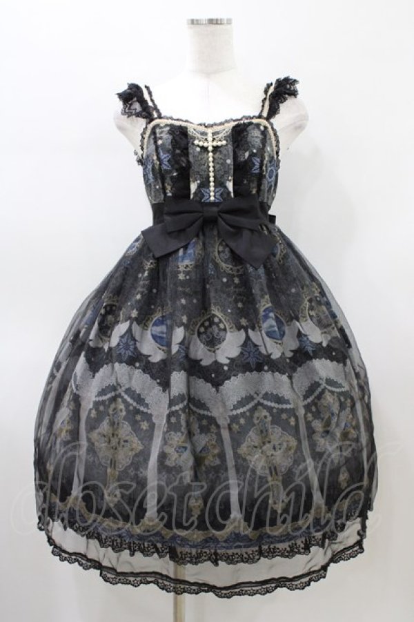 画像1: Angelic Pretty / Celestialジャンパースカート Free ブラック H-26-01-26-036-AP-OP-NS-ZH (1)