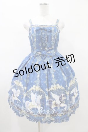 画像: Angelic Pretty / Crystal Dream Carnival Premiumジャンパースカート Free セルリアンブルー H-26-01-26-038-AP-OP-NS-ZH