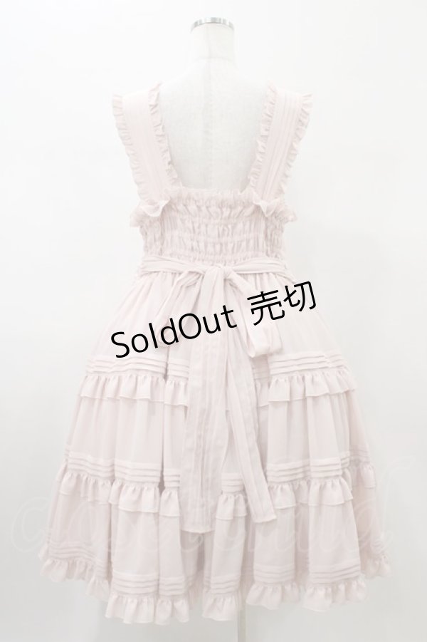 画像2: metamorphose / 【プラスサイズ】ピンタックティアードジャンパースカート プラスサイズ ピンク H-26-01-26-039-ME-OP-NS-ZH (2)