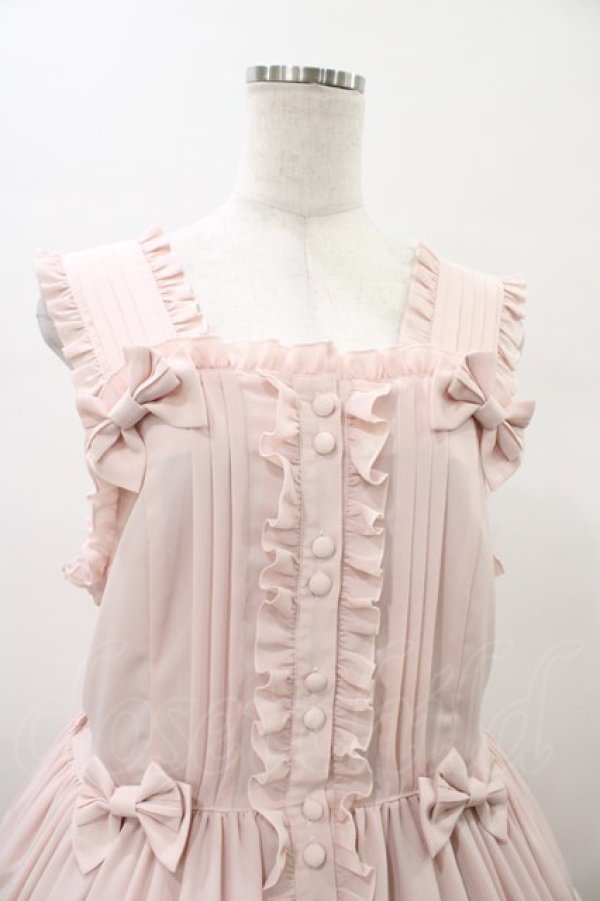 画像4: metamorphose / 【プラスサイズ】ピンタックティアードジャンパースカート プラスサイズ ピンク H-26-01-26-039-ME-OP-NS-ZH (4)