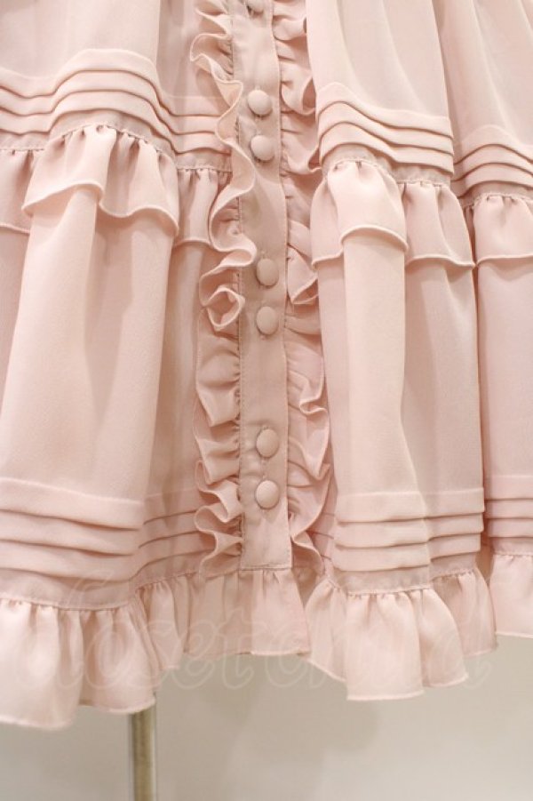 画像5: metamorphose / 【プラスサイズ】ピンタックティアードジャンパースカート プラスサイズ ピンク H-26-01-26-039-ME-OP-NS-ZH (5)