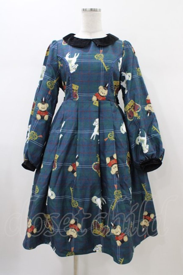 画像1: axes femme kawaii / ロンドントイズワンピース M グリーン H-26-01-26-045-AX-OP-NS-ZH (1)