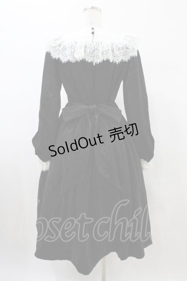 画像2: axes femme kawaii / ベロアワンピース M ブラック H-26-01-26-046-AX-OP-NS-ZH (2)