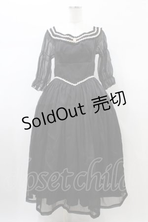 画像: Visible milky way（海外ロリータブランド） / Sunset Avenueワンピース XL ブラック H-26-01-26-047-0-OP-NS-ZH