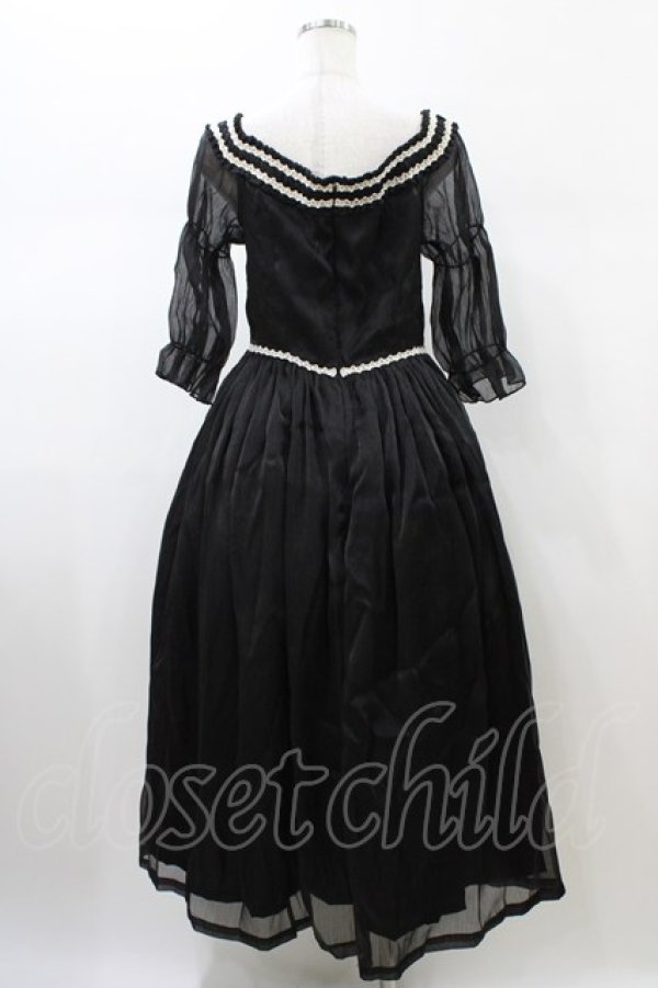 画像2: Visible milky way（海外ロリータブランド） / Sunset Avenueワンピース XL ブラック H-26-01-26-047-0-OP-NS-ZH (2)