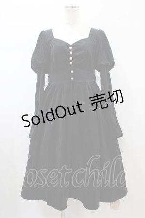 画像: To Alice / ベルベットワンピース M ブラック H-26-01-26-048-LO-OP-NS-ZH