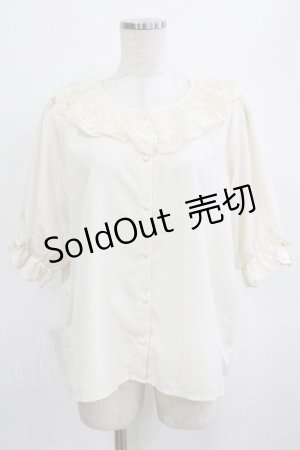 画像: m petit by misako / MSKデシンレースエリブラウス L 生成り H-26-01-26-1029-LO-BL-NS-ZH