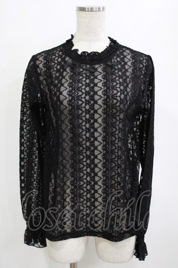 画像1: m petit by misako / レースインナートップス L ブラック H-26-01-26-1036-LO-TO-NS-ZH (1)