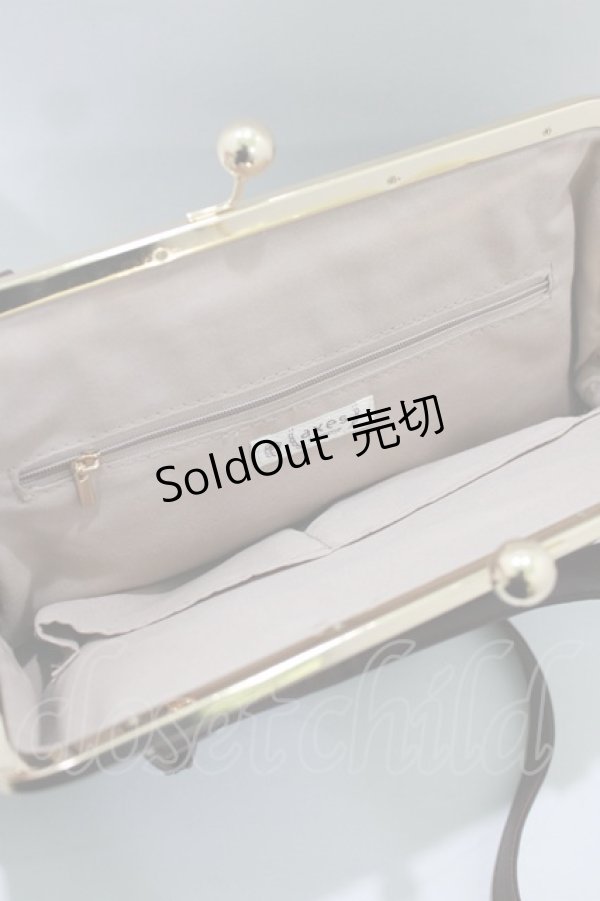 画像4: axes femme / レース重ねがま口ボストン  ブラウン H-26-01-26-1042-AX-BG-NS-ZH (4)